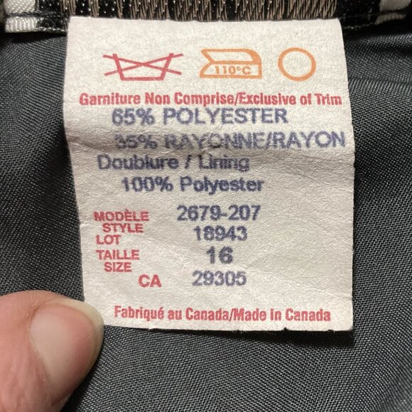 JESSICA Vintage charcoal grey long pencil skirt ~ Corporate goth MEDIUM LARGE - Picture 6 of 7